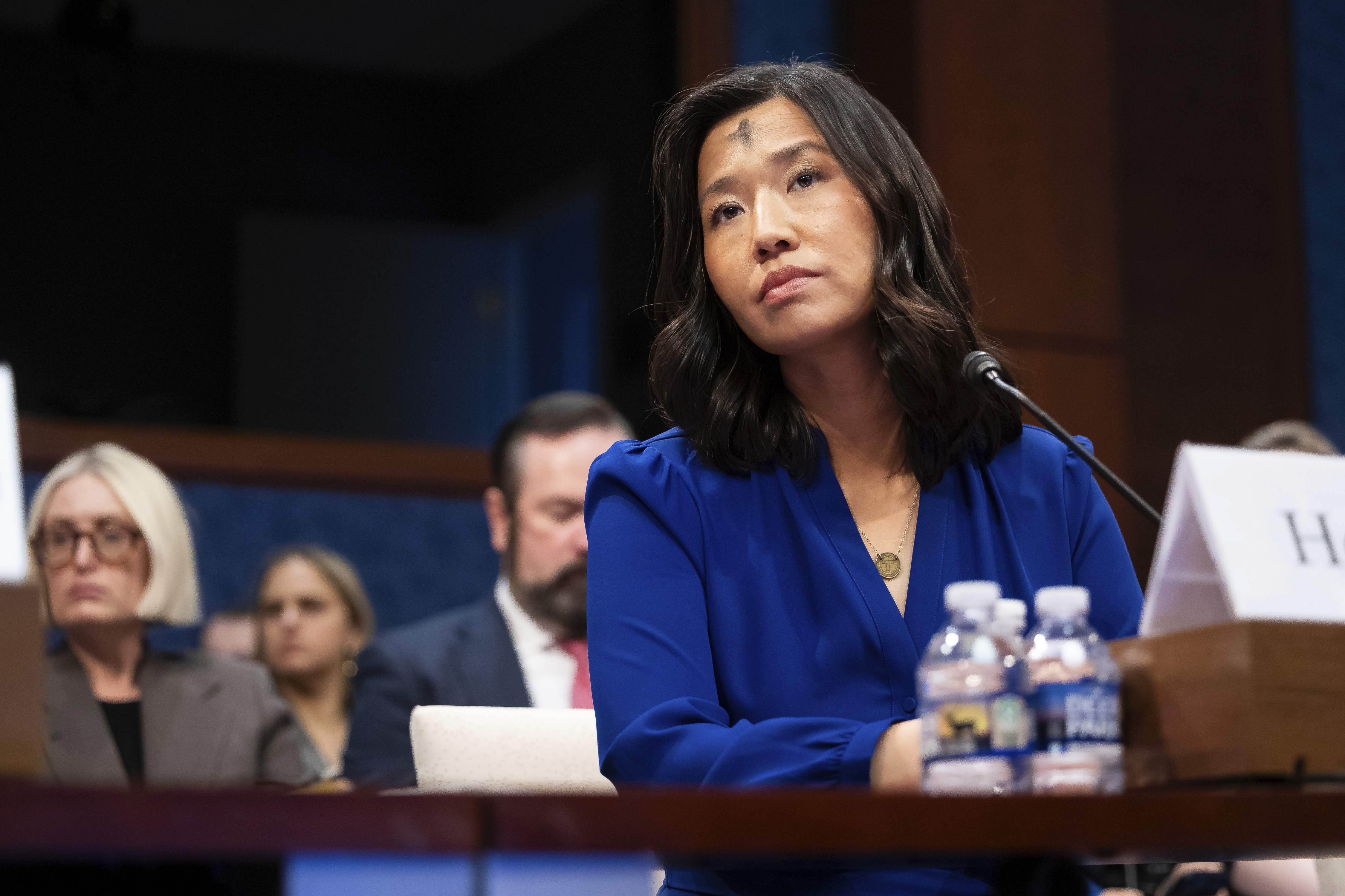 Boston Mayor Michelle Wu testifies during a House Oversight and Government Reform Committee hearing on sanctuary cities on Capitol Hill, March 5, 2025.